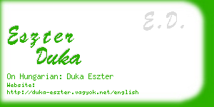 eszter duka business card